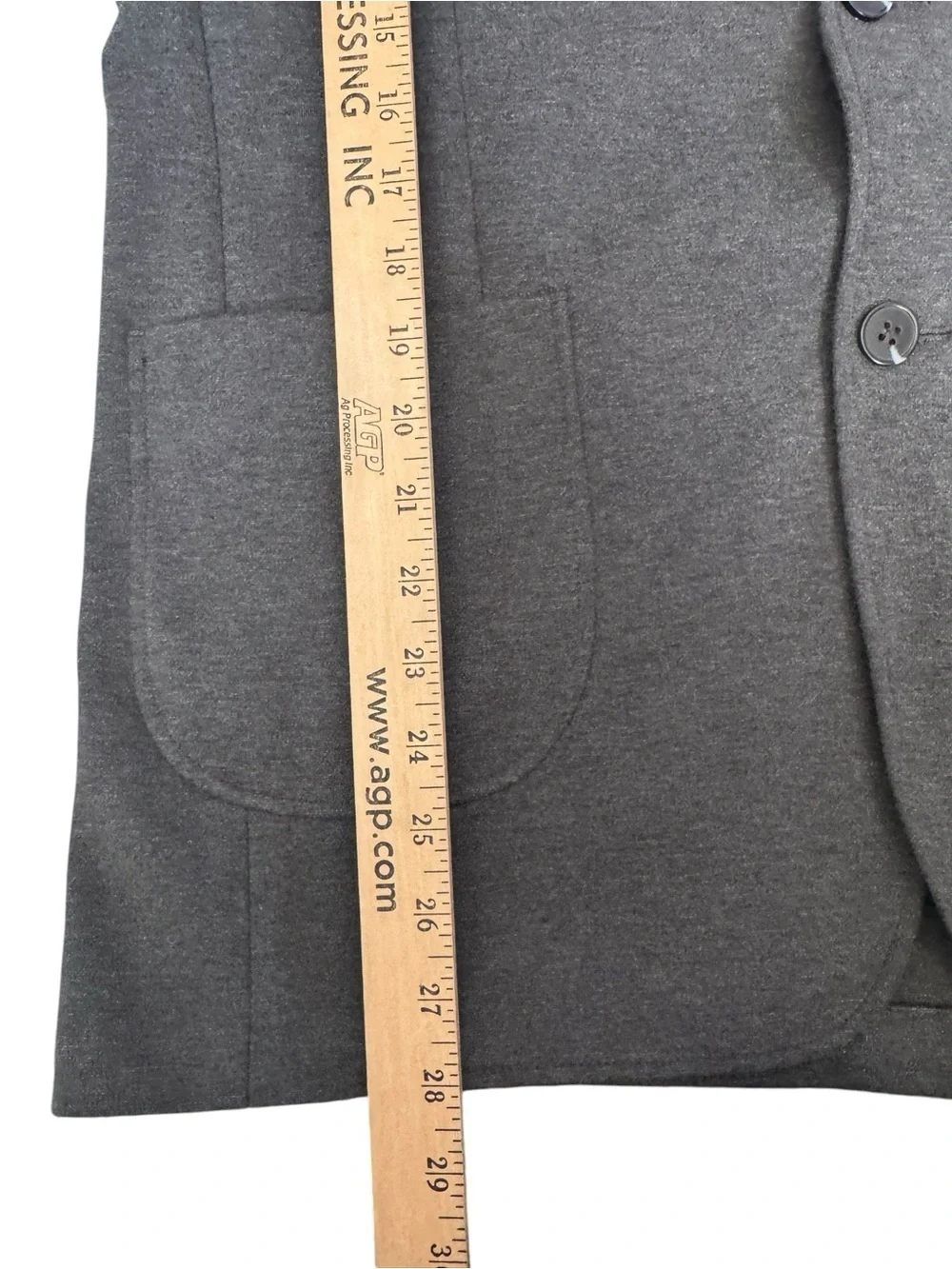 Artefact Gray Knit Blazer Jacket Large Quiet Luxury Business Casual Stretch